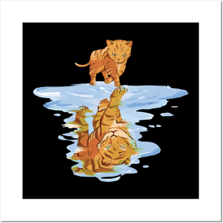 Inner Tiger Reflection Posters and Art